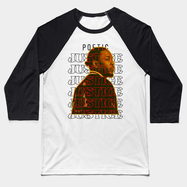 Poetic Justice Baseball T-Shirt by Marcus Collins Design